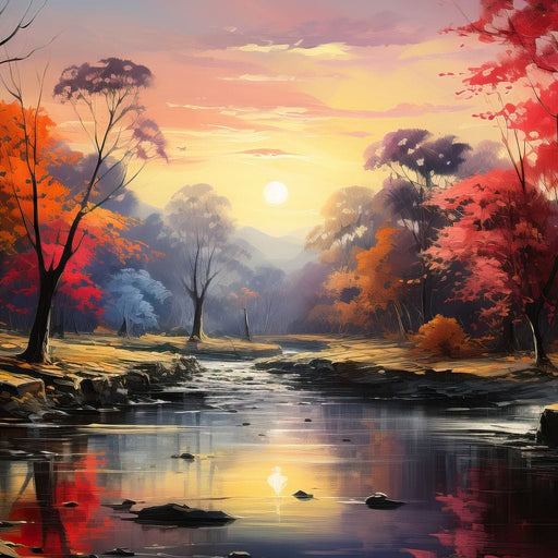 River in the Woods Canvas Print