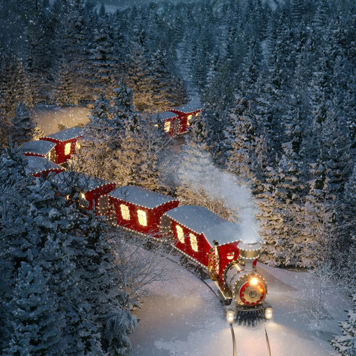 Christmas Train Canvas Print