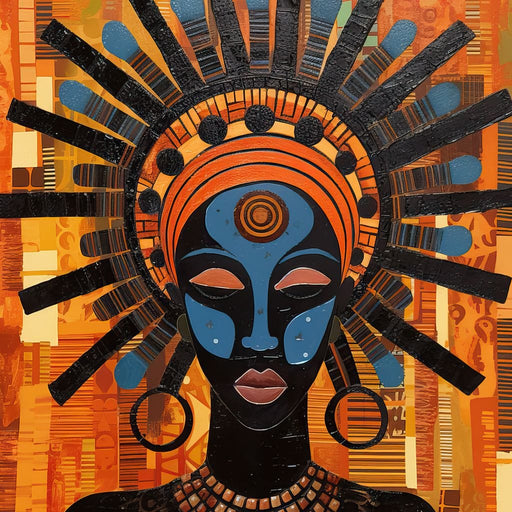 Tribal Mask 06 - Sakeem Gibbs Canvas Print