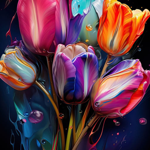 Luminous Tulip Dreamscape Canvas Print