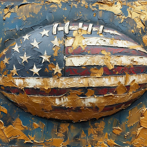 Patriotic Football Canvas Print