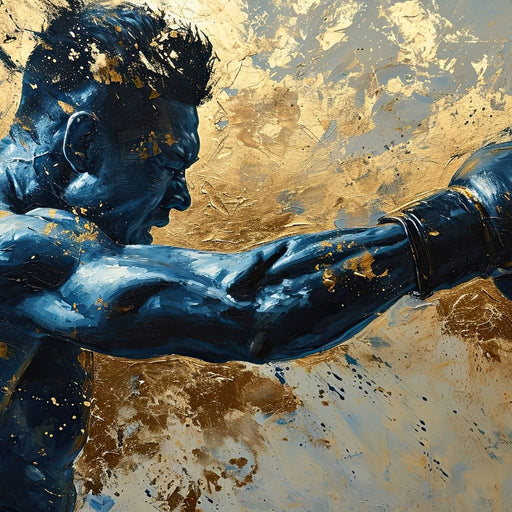 Azure Pugilist Unleashed Canvas Print