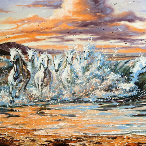 Horses Splash Canvas Print