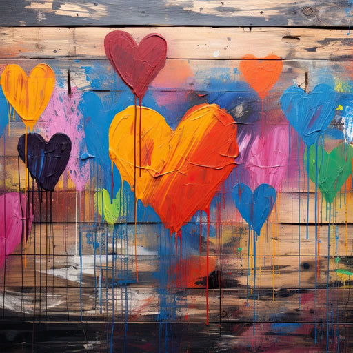 Spectrum of Embracing Hearts Canvas Print