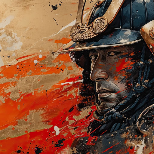 Samurai Solitude in Battle Canvas Print