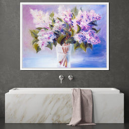 Lilacs in a Vase - NicheCanvas