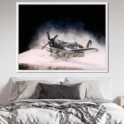 Snowy F4-U Corsair - NicheCanvas
