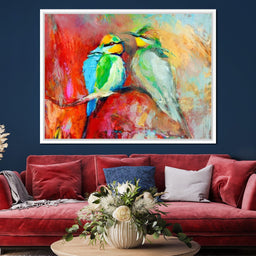 Blue-Tailed Birds - NicheCanvas