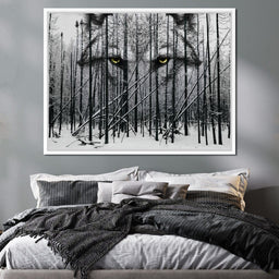 Wolf Winter Woods - Johanjjf - NicheCanvas