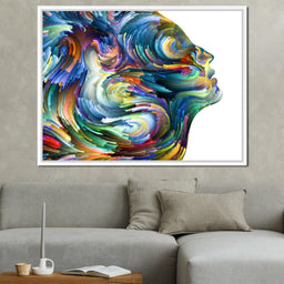 Colored Visage Profile - NicheCanvas