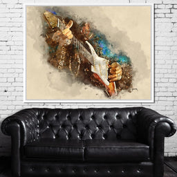 Jimmy Hendrix's Electric Guitar - Abraham Szomor - NicheCanvas