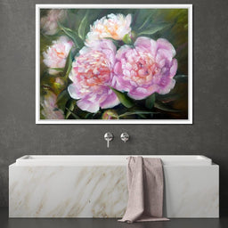 Blooming Peonies - NicheCanvas