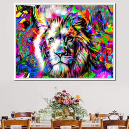 Psychedelic Lion - NicheCanvas