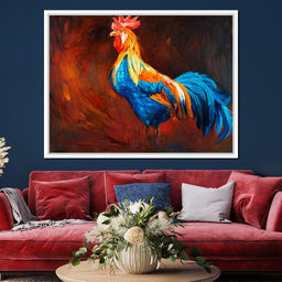 Blue Rooster - NicheCanvas
