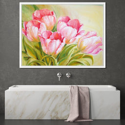 Pink Tulips - NicheCanvas