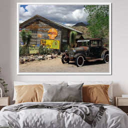 Old Car by Route 66 - NicheCanvas