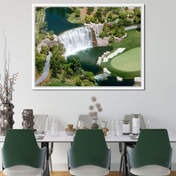 Waterfall on Golf Course - NicheCanvas