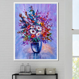 Multicolored Flowers Bouquet - NicheCanvas