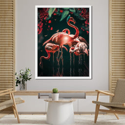 Glowing Flamingo - Zenzdesign - NicheCanvas