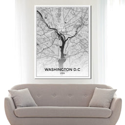 Map of Washington, USA - NicheCanvas