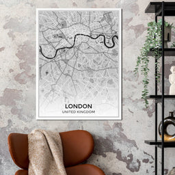 Map of London, UK - NicheCanvas