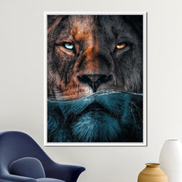 Diving Lion - Zenzdesign - NicheCanvas