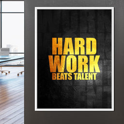 Hard Work Beats Talent - ABConcepts - NicheCanvas