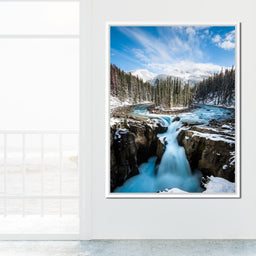 Snowy Sunwapta Falls - Lucas Moore - NicheCanvas