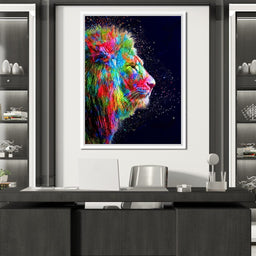 Colored Lion - Milos Karanovic - NicheCanvas