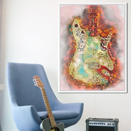 Jimi Hendrix's Guitar - Abraham Szomor - NicheCanvas