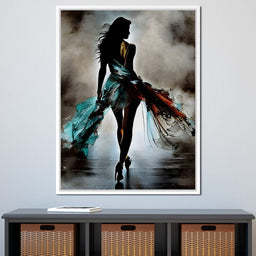 Female Portrait Paint Splash 040 - Johanjjf - NicheCanvas