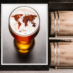 World Map Beer - NicheCanvas