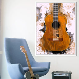 Willie Nelson's Trigger Acoustic Guitar - Abraham Szomor - NicheCanvas