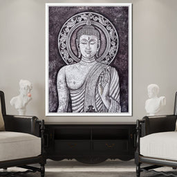 Grey Stone Buddha - NicheCanvas