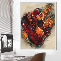 Jimmy Page's Electric Guitar - Abraham Szomor - NicheCanvas