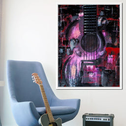 Abstract Guitar - NicheCanvas