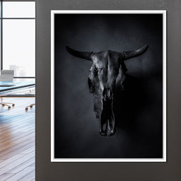 Black Bull Skull - NicheCanvas