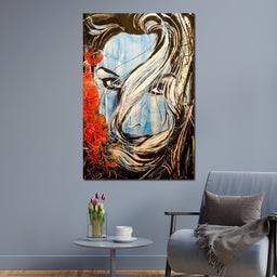 Blue Girl - NicheCanvas