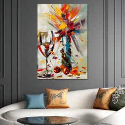 Wine & Flowers - NicheCanvas