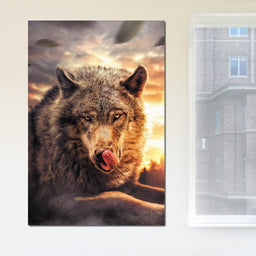 Wolf Sunset - Zenzdesign - NicheCanvas