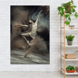 Ballet Dancer in the Desert - NicheCanvas