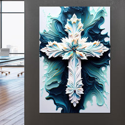 Floral Cross 06 - Neal Hackett  - NicheCanvas