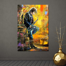 Man With Saxophone - NicheCanvas