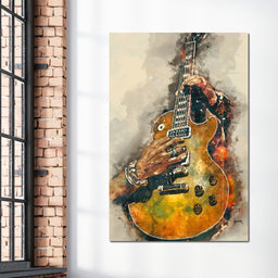 Slash's Electric Guitar - Abraham Szomor - NicheCanvas