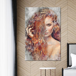 Girl Watercolor 2 - Mateo - NicheCanvas