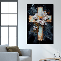 Floral Cross 02 - Neal Hackett  - NicheCanvas