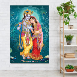 Radha & Krishna Couple - NicheCanvas