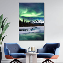 Northern Lights Landscape - Lucas Moore - NicheCanvas