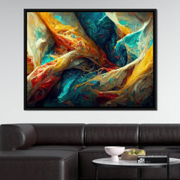Abstract Colorful Waves - NicheCanvas