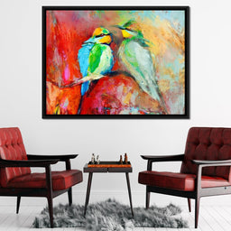 Blue-Tailed Birds - NicheCanvas